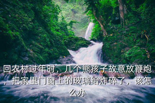 回農(nóng)村過年時(shí)，幾個(gè)熊孩子故意放鞭炮，把家里門窗上的玻璃給炸碎了，該怎么辦