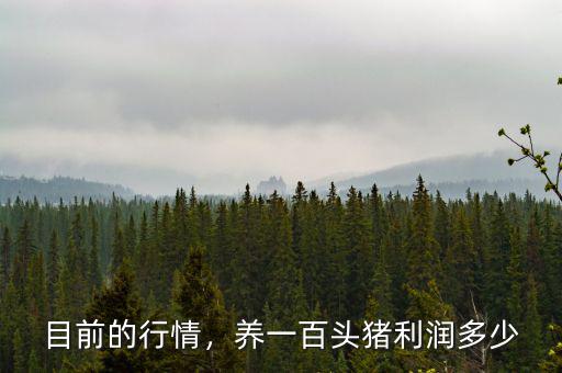 目前的行情，養(yǎng)一百頭豬利潤(rùn)多少