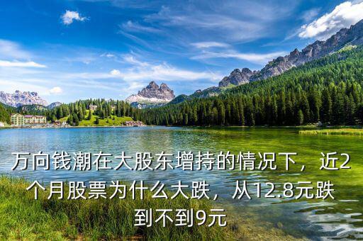 萬向錢潮在大股東增持的情況下，近2個月股票為什么大跌，從12.8元跌到不到9元