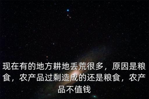 現(xiàn)在有的地方耕地丟荒很多，原因是糧食，農(nóng)產(chǎn)品過剩造成的還是糧食，農(nóng)產(chǎn)品不值錢