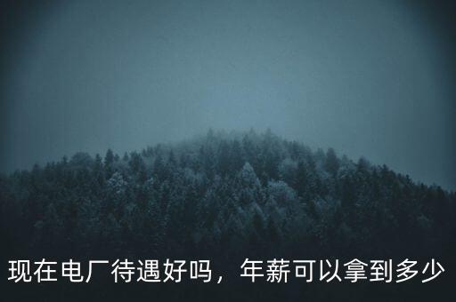 現(xiàn)在電廠待遇好嗎，年薪可以拿到多少