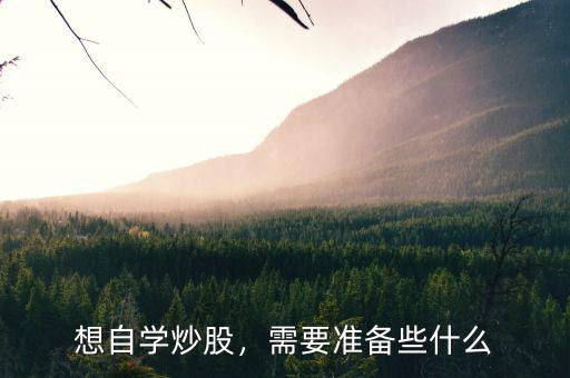 想自學(xué)炒股，需要準(zhǔn)備些什么