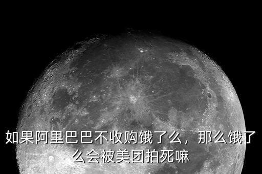 如果阿里巴巴不收購餓了么，那么餓了么會被美團(tuán)拍死嘛