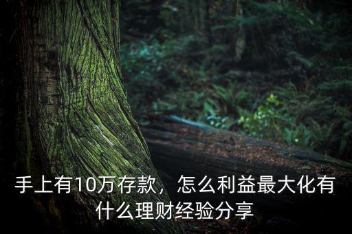 手上有10萬(wàn)存款，怎么利益最大化有什么理財(cái)經(jīng)驗(yàn)分享