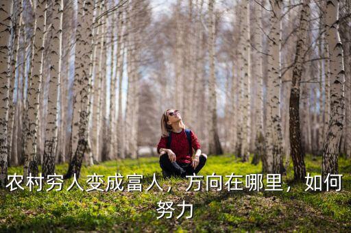 農村窮人變成富人，方向在哪里，如何努力