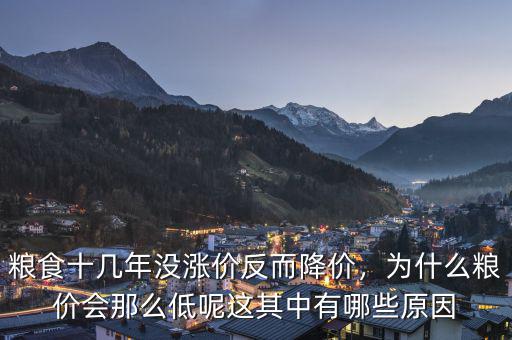 糧食十幾年沒漲價反而降價，為什么糧價會那么低呢這其中有哪些原因