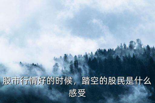股市行情好的時(shí)候，踏空的股民是什么感受
