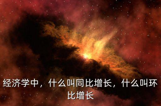 經(jīng)濟(jì)學(xué)中，什么叫同比增長，什么叫環(huán)比增長