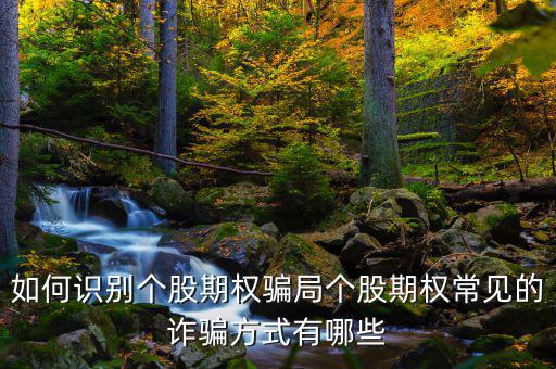 如何識別個(gè)股期權(quán)騙局個(gè)股期權(quán)常見的詐騙方式有哪些