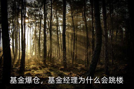 基金爆倉，基金經(jīng)理為什么會跳樓