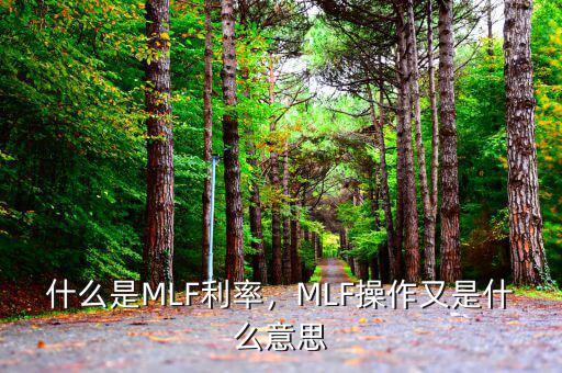 什么是MLF利率，MLF操作又是什么意思