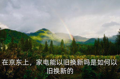 在京東上，家電能以舊換新嗎是如何以舊換新的