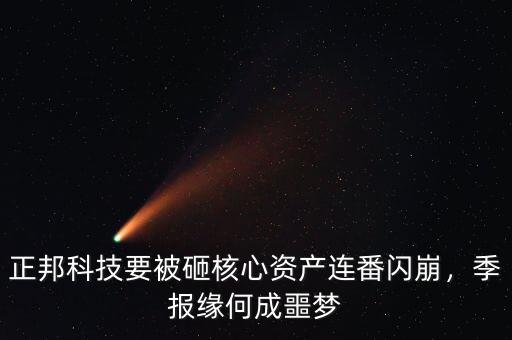 正邦科技要被砸核心資產連番閃崩，季報緣何成噩夢