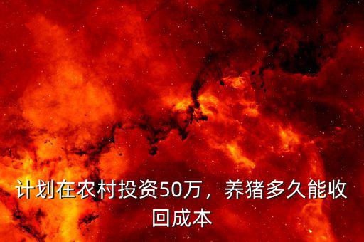 計劃在農村投資50萬，養(yǎng)豬多久能收回成本