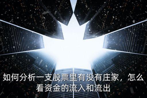 如何分析一支股票里有沒有莊家，怎么看資金的流入和流出