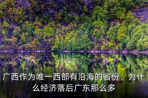 廣西作為唯一西部有沿海的省份，為什么經濟落后廣東那么多