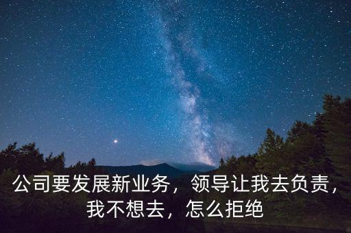公司要發(fā)展新業(yè)務(wù)，領(lǐng)導(dǎo)讓我去負(fù)責(zé)，我不想去，怎么拒絕