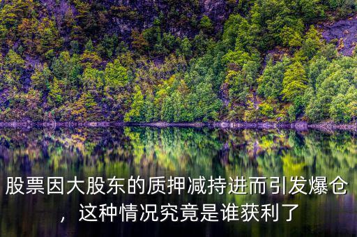 股票因大股東的質(zhì)押減持進而引發(fā)爆倉，這種情況究竟是誰獲利了