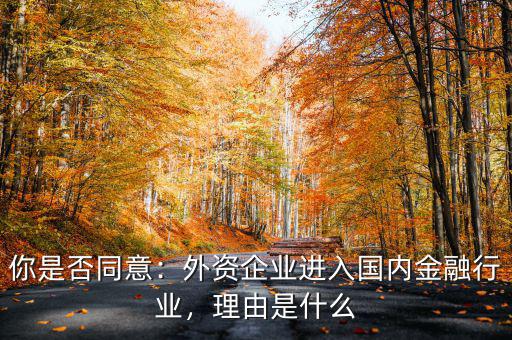 你是否同意：外資企業(yè)進(jìn)入國(guó)內(nèi)金融行業(yè)，理由是什么