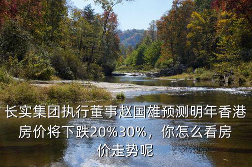 長實集團執(zhí)行董事趙國雄預測明年香港房價將下跌20%30%，你怎么看房價走勢呢