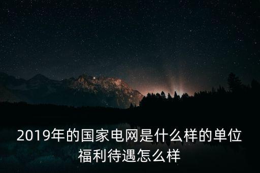 2019年的國家電網是什么樣的單位福利待遇怎么樣