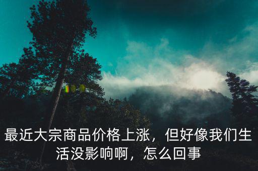 最近大宗商品價(jià)格上漲，但好像我們生活沒(méi)影響啊，怎么回事
