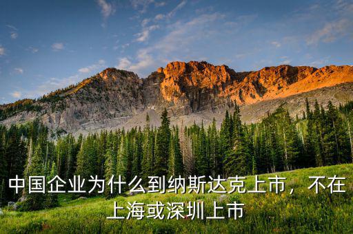 中國企業(yè)為什么到納斯達(dá)克上市，不在上海或深圳上市