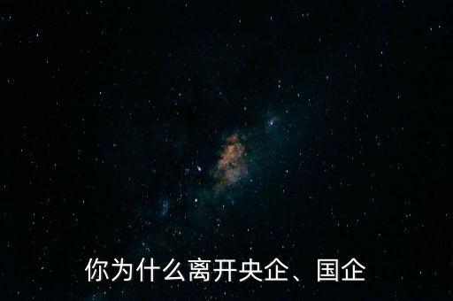 你為什么離開央企、國(guó)企