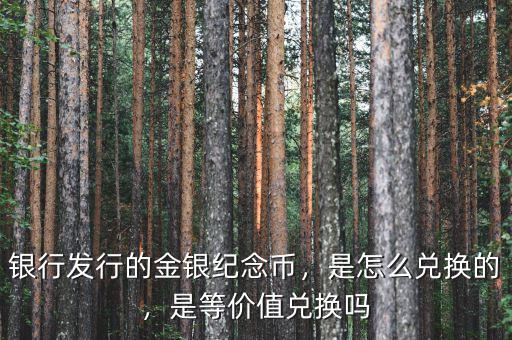 銀行發(fā)行的金銀紀(jì)念幣，是怎么兌換的，是等價(jià)值兌換嗎