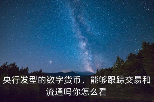 央行發(fā)型的數(shù)字貨幣，能夠跟蹤交易和流通嗎你怎么看
