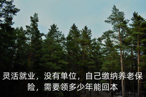 靈活就業(yè)，沒有單位，自己繳納養(yǎng)老保險(xiǎn)，需要領(lǐng)多少年能回本