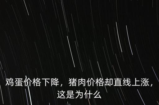 雞蛋價格下降，豬肉價格卻直線上漲，這是為什么