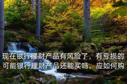 現(xiàn)在銀行理財產(chǎn)品有風(fēng)險了，有虧損的可能銀行理財產(chǎn)品還能買嗎，應(yīng)如何購買