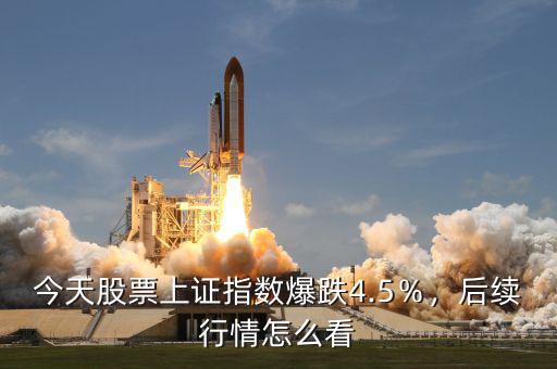 今天股票上證指數(shù)爆跌4.5％，后續(xù)行情怎么看