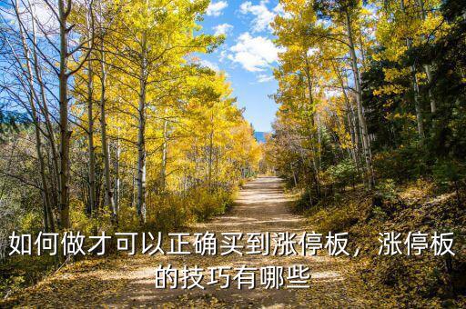 怎么才能買(mǎi)到漲停板,如何做才可以正確買(mǎi)到漲停板