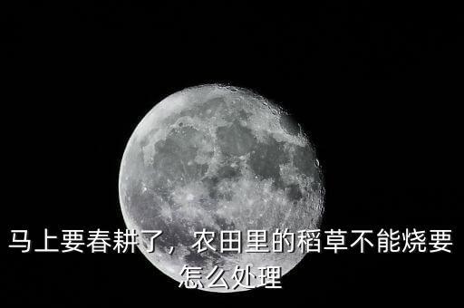 馬上要春耕了，農(nóng)田里的稻草不能燒要怎么處理