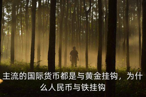 主流的國際貨幣都是與黃金掛鉤，為什么人民幣與鐵掛鉤