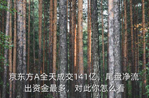 京東方A全天成交141億，尾盤凈流出資金最多，對此你怎么看