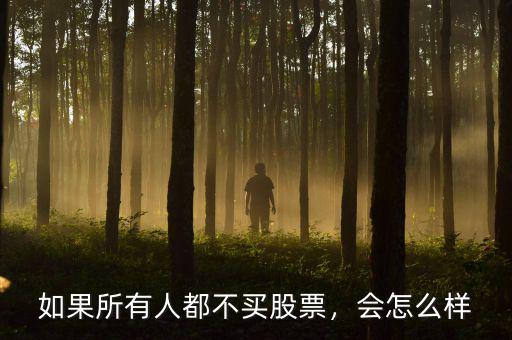如果所有人都不買股票，會怎么樣