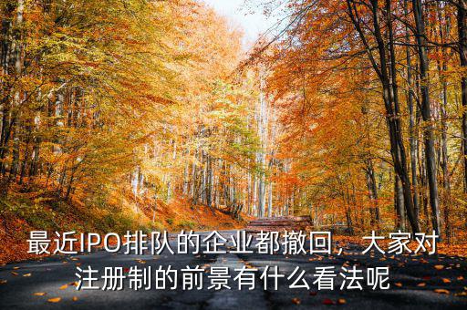 最近IPO排隊(duì)的企業(yè)都撤回，大家對注冊制的前景有什么看法呢