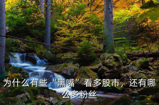 為什么有些“黑嘴”看多股市，還有哪么多粉絲