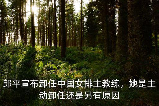 郎平宣布卸任中國女排主教練，她是主動(dòng)卸任還是另有原因