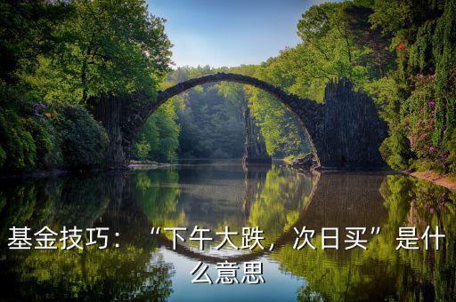 基金技巧：“下午大跌，次日買”是什么意思