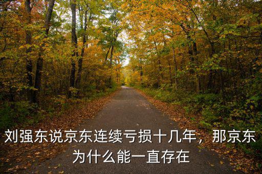 劉強(qiáng)東說京東連續(xù)虧損十幾年，那京東為什么能一直存在