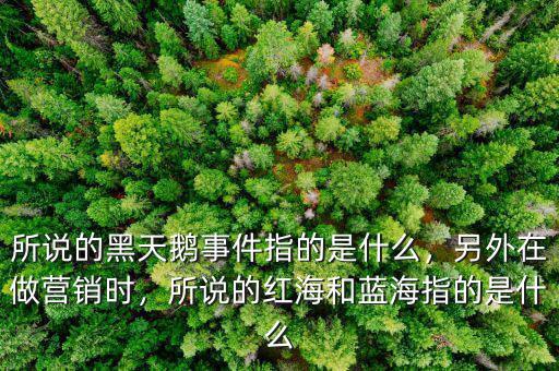 所說的黑天鵝事件指的是什么，另外在做營(yíng)銷時(shí)，所說的紅海和藍(lán)海指的是什么