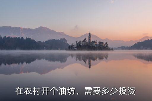 在農(nóng)村開個油坊，需要多少投資