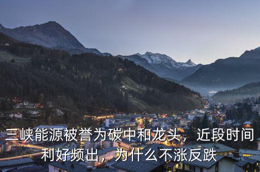 三峽能源被譽(yù)為碳中和龍頭，近段時(shí)間利好頻出，為什么不漲反跌