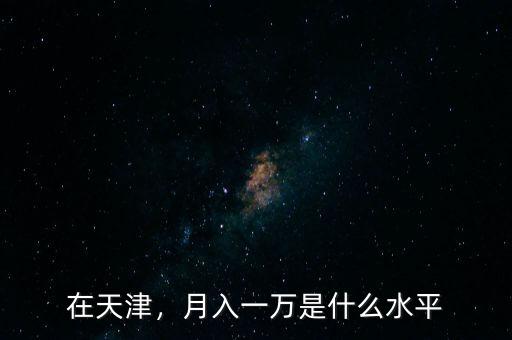 在天津，月入一萬(wàn)是什么水平