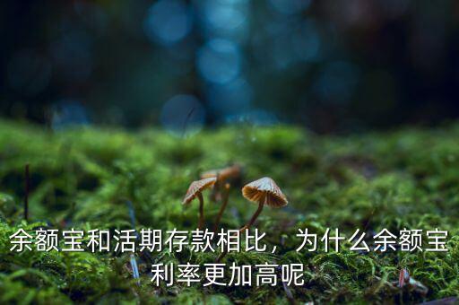 余額寶和活期存款相比，為什么余額寶利率更加高呢