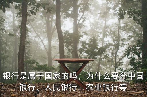 銀行是屬于國家的嗎，為什么要分中國銀行、人民銀行、農(nóng)業(yè)銀行等